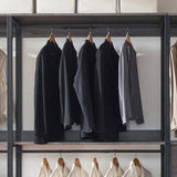 Klair Living Monica 143 in. W Rustic Gray Walk in Wood Closet System