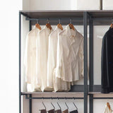 Klair Living Monica 143 in. W Rustic Gray Walk in Wood Closet System