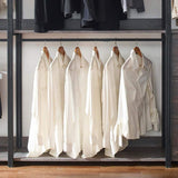 Klair Living Monica 143 in. W Rustic Gray Walk in Wood Closet System
