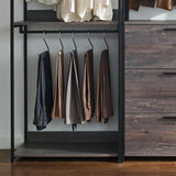 Klair Living Monica 96 in. W Rustic Gray Walk-in Wood Closet System