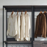 Klair Living Monica 96 in. W Rustic Gray Walk-in Wood Closet System