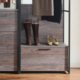 Klair Living Monica 96 in. W Rustic Gray Walk-in Wood Closet System