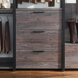 Klair Living Monica 96 in. W Rustic Gray Walk-in Wood Closet System