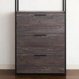 Klair Living Monica 32 in. W Rustic Gray Wood Closet System Walk-in Closet With 3-Drawers