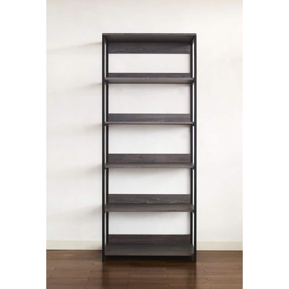 Klair Living Monica 32 in. W Rustic Gray Wood Closet System Walk-in Closet With 5 Shelves