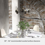 Hunter River Mill 5-Light Rustic Iron Candlestick Chandelier with Clear Seeded Glass Shades