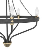 Hunter Merlin 5-Light Rustic Iron Wagon Wheel Chandelier