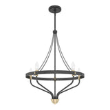 Hunter Merlin 5-Light Rustic Iron Wagon Wheel Chandelier