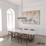 Hunter Merlin 6-Light Rustic Iron Wagon Wheel Chandelier