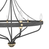 Hunter Merlin 6-Light Rustic Iron Wagon Wheel Chandelier
