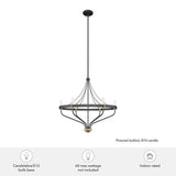 Hunter Merlin 6-Light Rustic Iron Wagon Wheel Chandelier