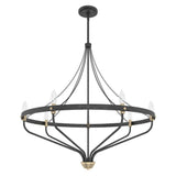 Hunter Merlin 7-Light Rustic Iron Wagon Wheel Chandelier