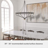 Hunter Merlin 7-Light Rustic Iron Wagon Wheel Chandelier