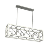 Hunter Gablecrest 4 Light Concrete Rustic White Linear Chandelier Kitchen Light