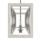 Hunter Gablecrest 4 Light Concrete Rustic White Linear Chandelier Kitchen Light