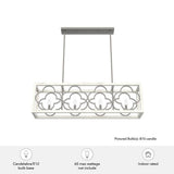 Hunter Gablecrest 4 Light Concrete Rustic White Linear Chandelier Kitchen Light