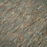 MSI Rustique Interlocking 8 in. x 18 in. x 10mm Textured Slate Mesh-Mounted Mosaic Wall Tile (10 sq. ft. / Case)