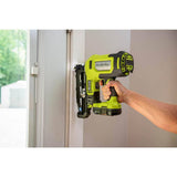 RYOBI ONE+ 18V Cordless 18-Gauge Brad Nailer with 16-Gauge Straight Finish Nailer, 2.0 Ah Battery, and Charger