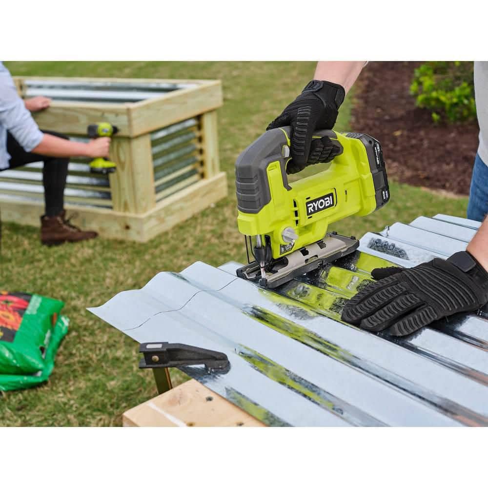 RYOBI ONE+ 18V 18-Gauge Cordless AirStrike Brad Nailer with Cordless Jig Saw