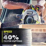 RYOBI ONE+ HP 18V Brushless Cordless 7-1/4 in. Circular Saw (Tool Only) with Carbide Thin Kerf Circular Saw Blade (1-Piece)