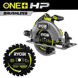 RYOBI ONE+ HP 18V Brushless Cordless 7-1/4 in. Circular Saw (Tool Only) with Carbide Thin Kerf Circular Saw Blade (1-Piece)