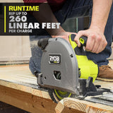 RYOBI ONE+ HP 18V Brushless Cordless 6-1/2 in. Track Saw Kit with (3) 4.0 Ah Batteries and Charger