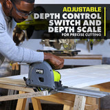 RYOBI ONE+ HP 18V Brushless Cordless 6-1/2 in. Track Saw Kit with (3) 4.0 Ah Batteries and Charger