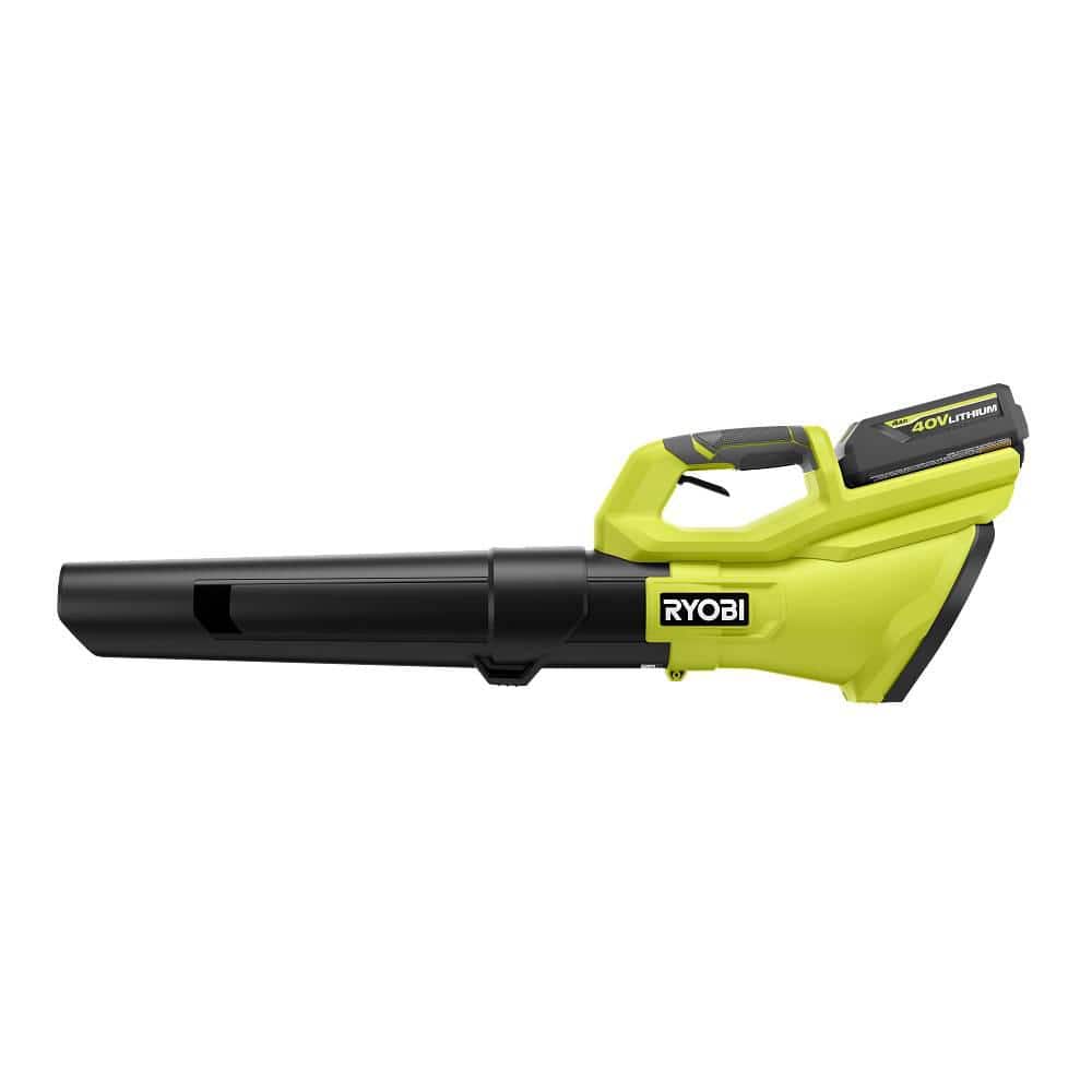 RYOBI 40V 120 MPH 550 CFM Cordless Battery Blower With 4.0 Ah Battery and Charger
