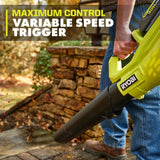 RYOBI 40V 120 MPH 550 CFM Cordless Battery Blower With 4.0 Ah Battery and Charger