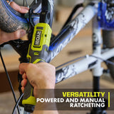 RYOBI USB Lithium 3/8 in. Ratchet Kit with 2.0 Ah Battery, Charging Cable, & USB Lithium 3.0 Ah Battery