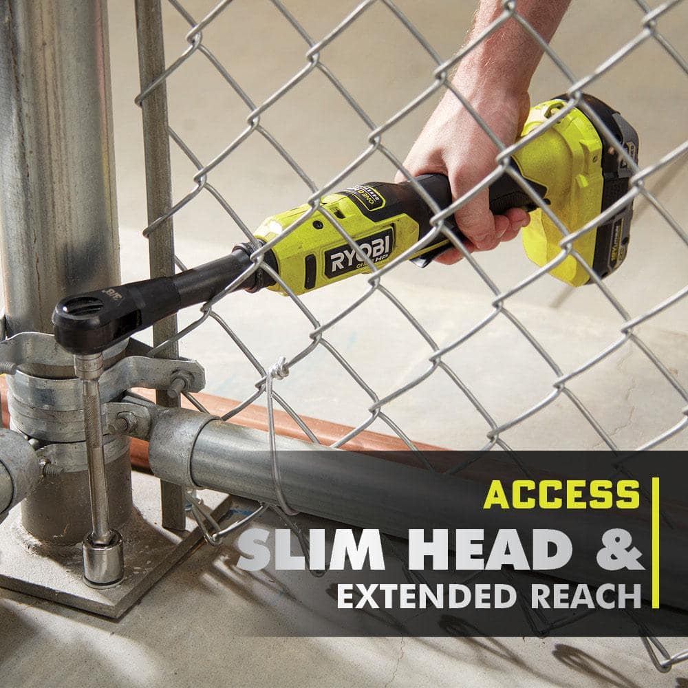 RYOBI ONE+ HP 18V Brushless Cordless 1/4 in. and 3/8 in. Extended Reach Ratchets (Tools Only)