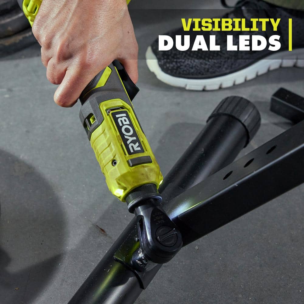 RYOBI ONE+ 18V Cordless Multi Size Ratchet Kit with 1.5 Ah Battery and Charger