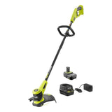 RYOBI ONE+ 18V Lithium-Ion Cordless 12 in. String Trimmer with 2.0 Ah Battery and Charger (P20100)