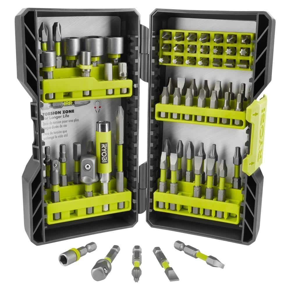 RYOBI 70-Piece Impact Rated Driving Kit with 40-Piece Drill and Impact Drive Kit