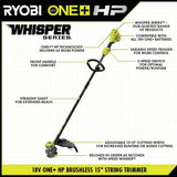 RYOBI ONE+ HP 18V Brushless 16 in. Cordless Battery Push Lawn Mower, String Trimmer & Blower w/(3) Batteries & (2) Chargers