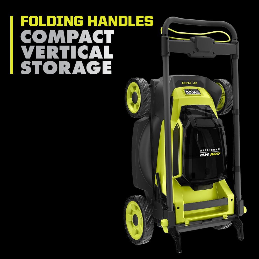RYOBI 40V HP Brushless 20 in. Cordless Battery Walk Behind Push Mower with 6.0 Ah Battery and Charger