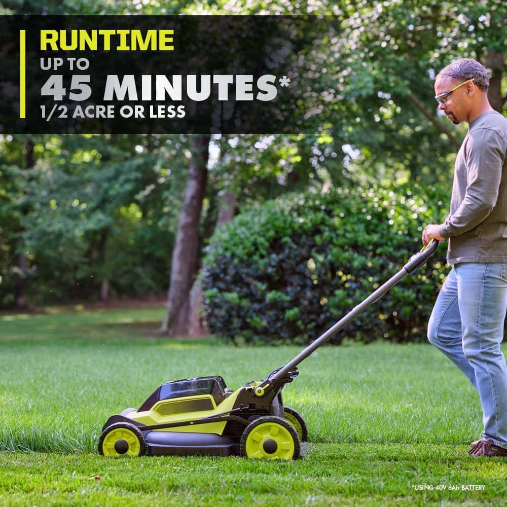 RYOBI 40V HP Brushless 20 in. Cordless Battery Walk Behind Push Mower with 6.0 Ah Battery and Charger