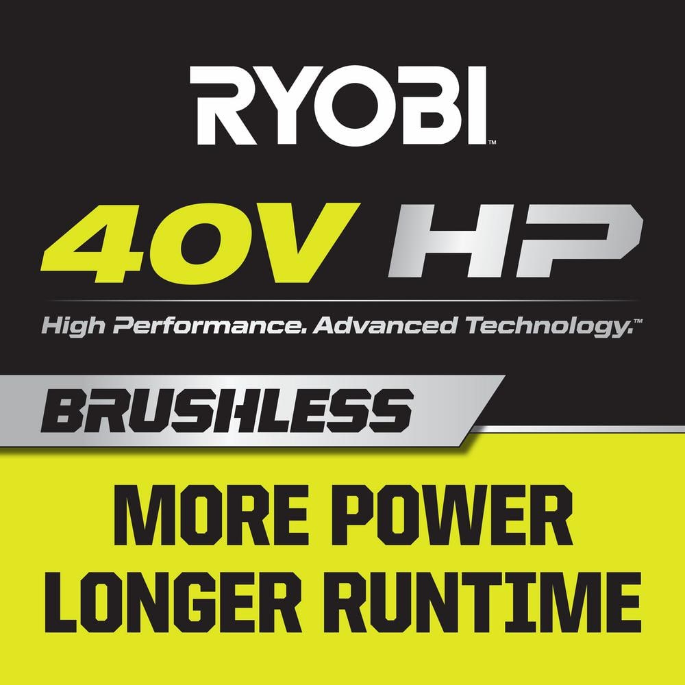 RYOBI 20 in. 40V HP Brushless Cordless Push Lawn Mower & 650 CFM Blower Kit with 6.0 Ah Battery, 4.0 Ah Battery & Fast Chargers
