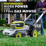 RYOBI 40V HP Brushless 21 in. Battery Walk Behind Multi-Blade Push Lawn Mower with 7.5 Ah Battery and Rapid Charger