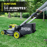 RYOBI 40V HP Brushless 21 in. Battery Walk Behind Multi-Blade Push Lawn Mower with 7.5 Ah Battery and Rapid Charger