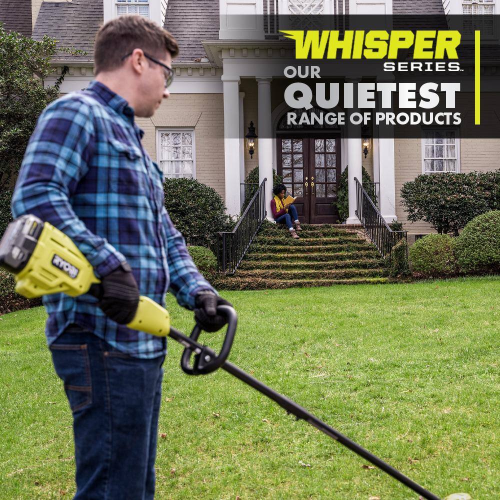RYOBI ONE+ 18V HP Brushless Whisper Series 20" Battery Self-Propelled Dual Blade Walk Behind Mower/Trimmer/Batteries/Chargers