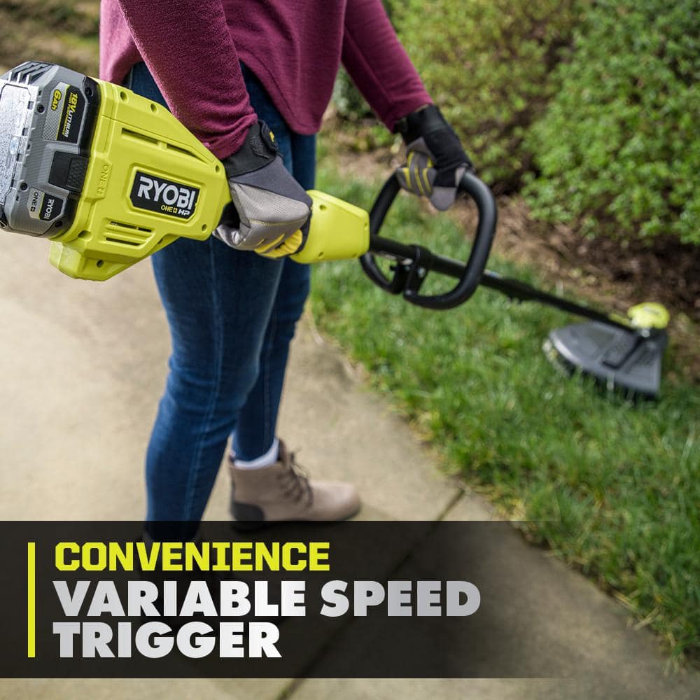 RYOBI ONE+ 18V HP Brushless Whisper Series 20" Battery Self-Propelled Dual Blade Walk Behind Mower/Trimmer/Batteries/Chargers