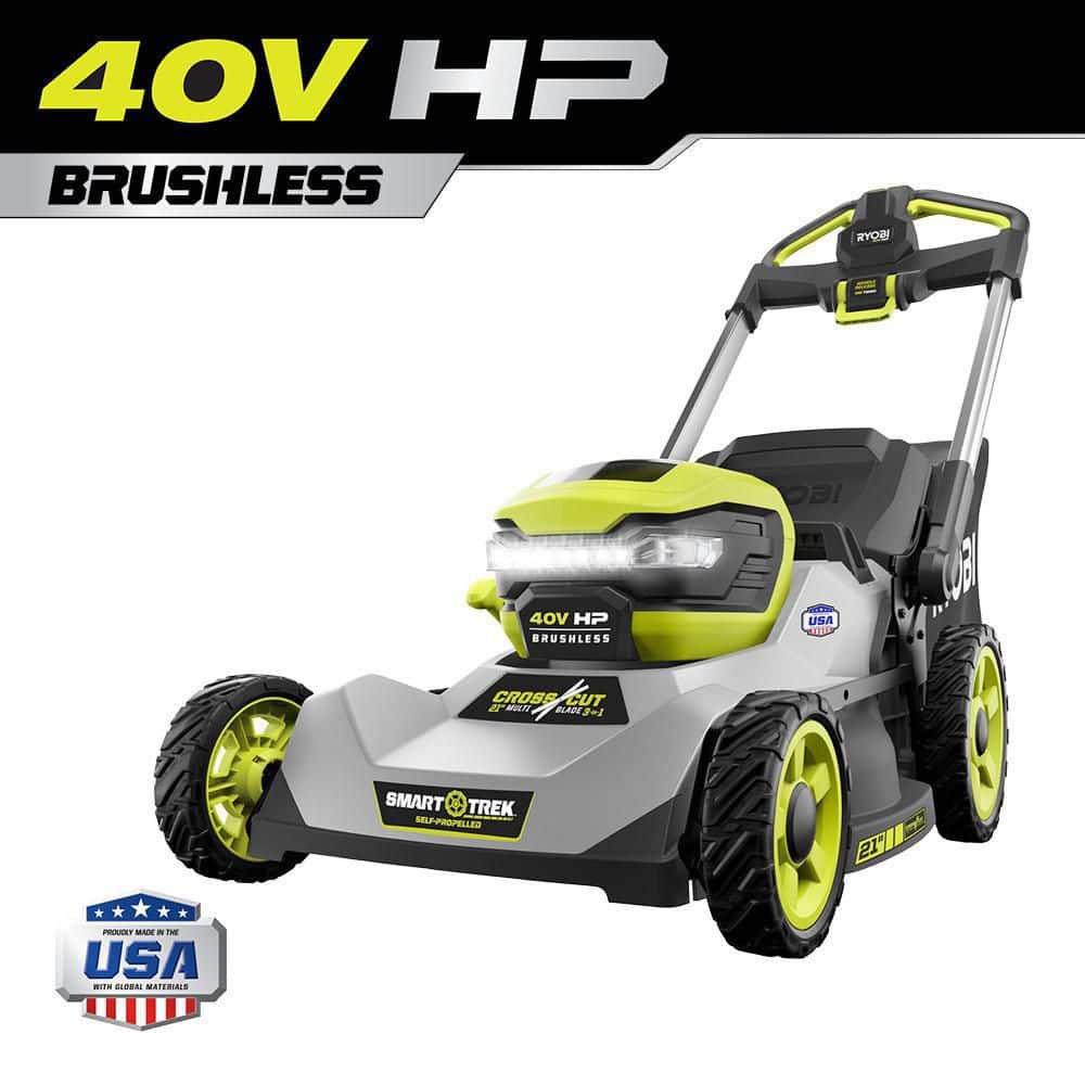 RYOBI 40-Volt HP Brushless 21 in. Cordless Battery Walk Behind Dual-Blade Self-Propelled Mower (Tool Only)