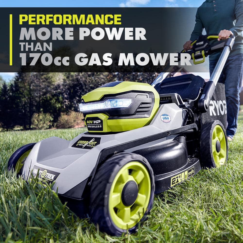 RYOBI 40-Volt HP Brushless 21 in. Cordless Battery Walk Behind Dual-Blade Self-Propelled Mower (Tool Only)