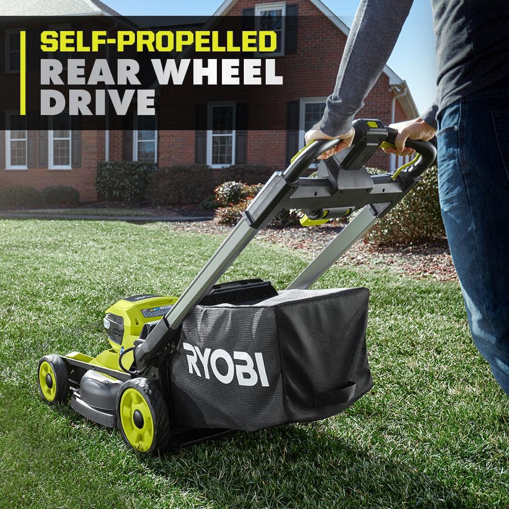 RYOBI 40V HP Brushless 21 in. Cordless Battery Walk Behind Self-Propelled Lawn Mower with (2) 6.0 Ah Batteries and Charger