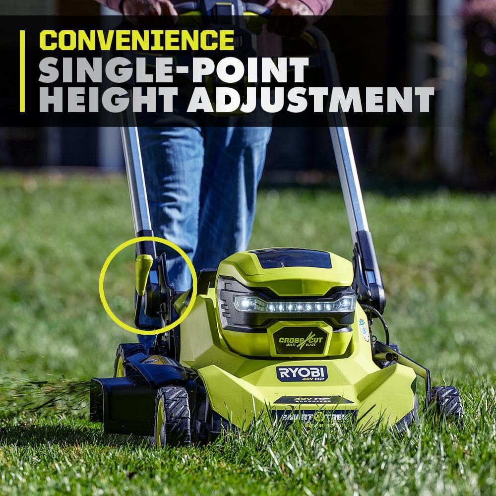 RYOBI 40V HP Brushless 21 in. Cordless Battery Walk Behind Self-Propelled Lawn Mower with (2) 6.0 Ah Batteries and Charger