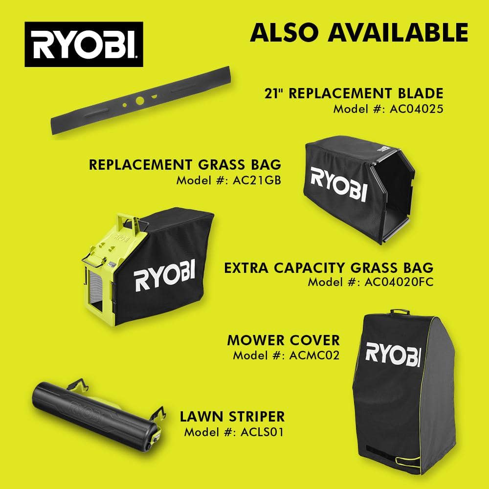 RYOBI 40V HP Brushless 21 in. Cordless Battery Walk Behind Self-Propelled Mower with (2) Batteries, Charger, Lawn & Leaf Bag