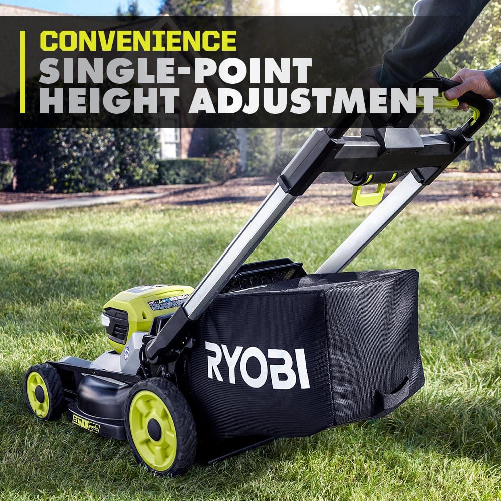 RYOBI 40V HP Brushless 21 in. Cordless Battery Walk Behind Multi-Blade Self-Propelled Mower - (2) 6.0 Ah Batteries & Charger