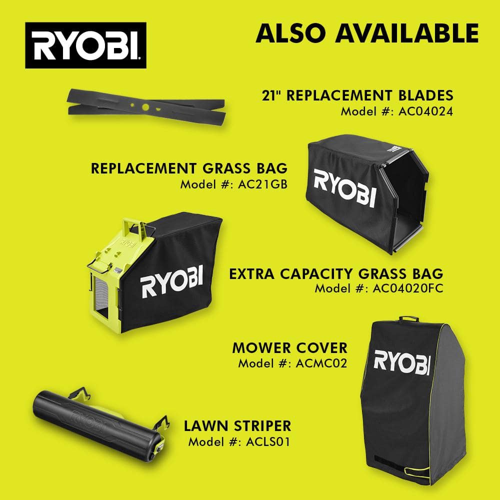 RYOBI 40V HP Brushless 21 in. Cordless Battery Walk Behind Multi-Blade Self-Propelled Mower - (2) 6.0 Ah Batteries & Charger
