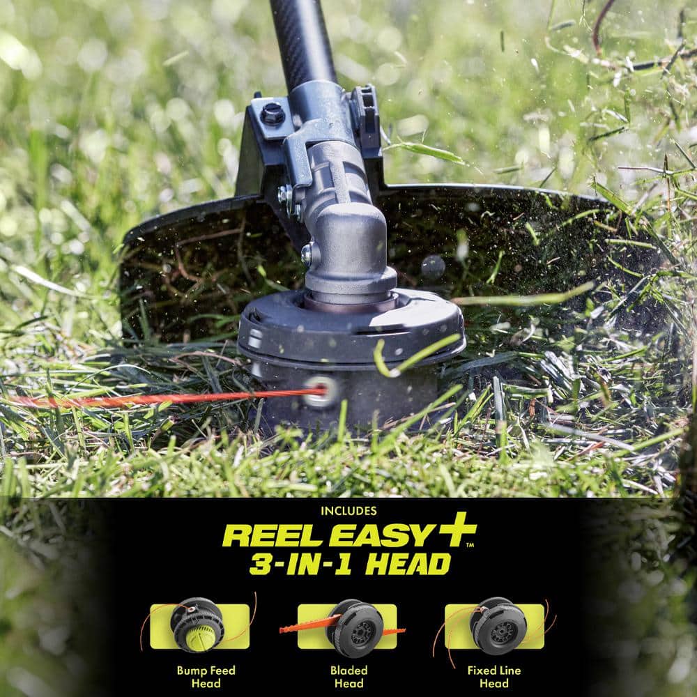 RYOBI 40V HP Brushless 20 in. Cordless Battery Walk Behind Self-Propelled Mower, Trimmer, Blower with Batteries and Chargers
